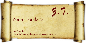 Zorn Teréz névjegykártya